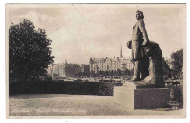 214   Stockholm. Gunnar Wennerbergs staty.