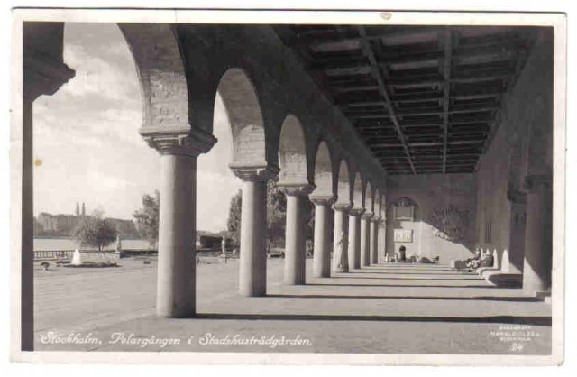 24   Stockholm. Pelargången i Stadshusträdgården.