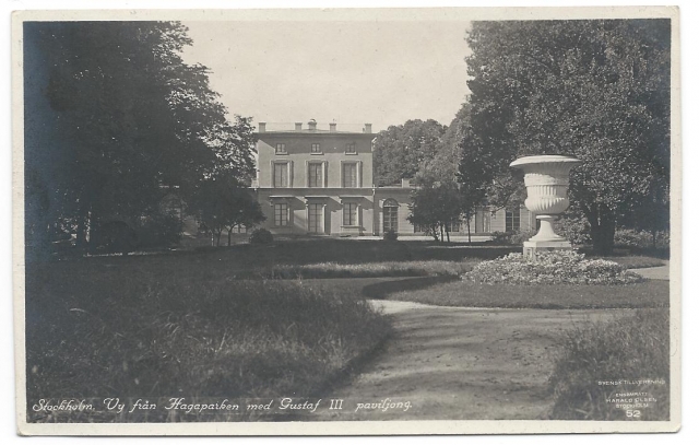 52   Stockholm. Vy från Hagaparken med Gustaf III paviljong