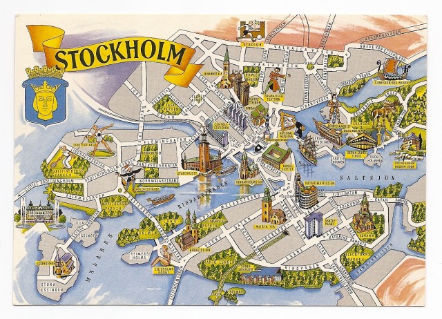 962-19 STOCKHOLM - kartkort