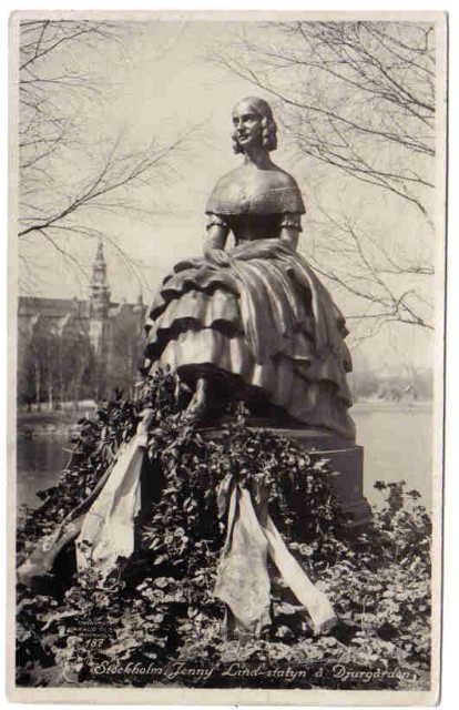 187   Stockholm. Jenny Lind-statyn å Djurgården.