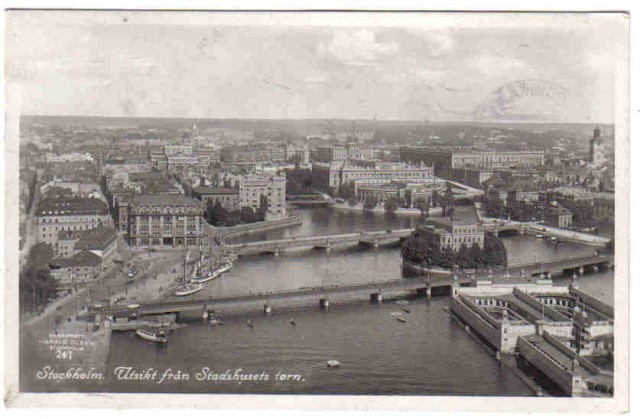 241   Stockholm. Utsikt från Stadshusets torn.