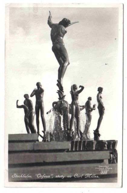 325   Stockholm. "Orfeus", staty av Carl Milles.