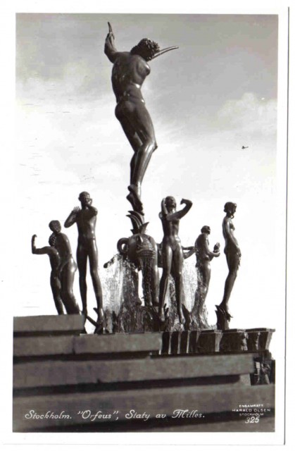 325   Stockholm. "Orfeus", staty av Milles.
