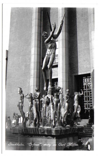 327   Stockholm. "Orfeus", staty av Carl Milles.