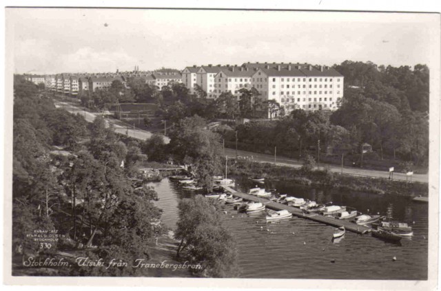 330   Stockholm. Utsikt från Tranebergsbron.