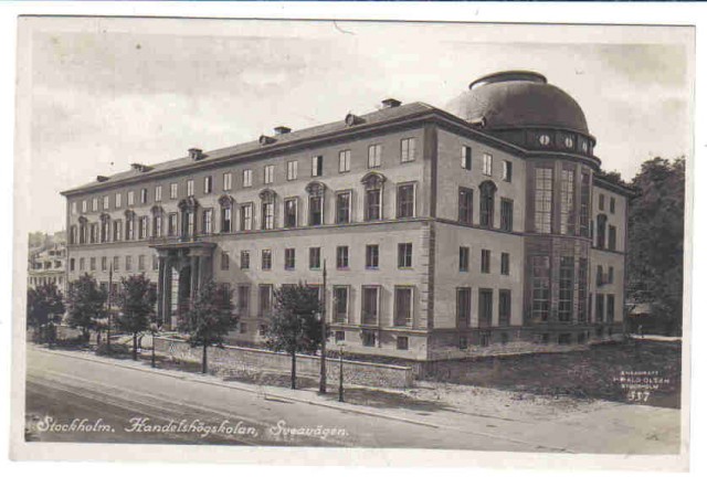 337   Stockholm. Handelshögskolan, Sveavägen.